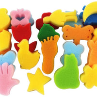 Toyandona - Esponja de pintura para niños, 24 unidades, para hacer manualidades con graffiti y acuarela, para niños, estudiantes (patrón aleatorio) - Arteztik