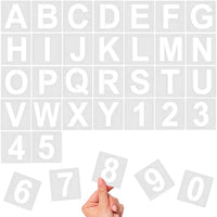 36Pcs Alphabet Letter Stencils, 4 inch Reusable Plastic Letter and Number Stencils for Wood, Wall, Chalkboard, Painting Learning, Home Craft Decoration, DIY School Art Projects - Arteztik