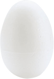 Smoothfoam - Paquete de 6 huevos de espuma para modelar, 2.5 in, color blanco - Arteztik