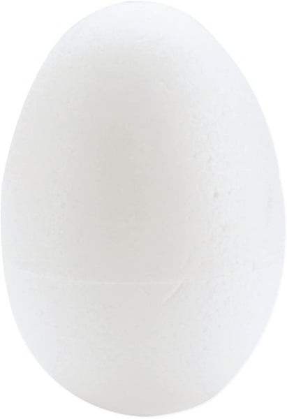 Smoothfoam - Paquete de 6 huevos de espuma para modelar, 2.5 in, color blanco - Arteztik