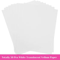 Papel de vitela Cridoz, 50 hojas de papel transparente de 8.3 in x 11.0 in, transparente translúcido para imprimir bocetos trazado dibujo animación - Arteztik
