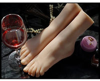 Pie de maniquí de silicona para mujer, 1 par de zapatos de sandalias con diseño de calcetines - Arteztik
