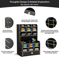 Marbrasse Wooden Pencil Pen Holder, Pen Organizer for Desk, 15 Compartments + Drawer, Desktop Stationary Organizer Caddy, Easy Assembly, Home Office Art Supply Organizer Storage (Black) - Arteztik
