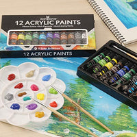 WINSONS juego de pintura acrílica, no tóxico, 24 colores (24 x 0.4 fl oz), pigmentos ideales para principiantes, pintores, niños, estudiantes, escuela y aula - Arteztik