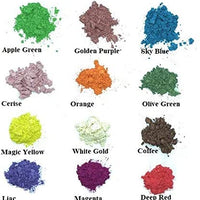 Mica Pigmento Polvo para Jabón Cosméticos Resina Colorante Colorante Nail Art - 24 colors0.18 oz - Arteztik