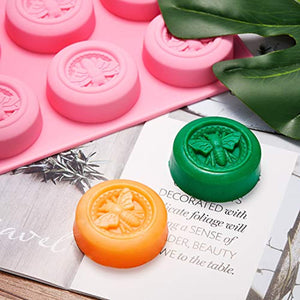 3 moldes de silicona con forma de panal de abeja, redondos, de silicona, para hacer jabones de chocolate, tartas, gelatina, caramelos - Arteztik