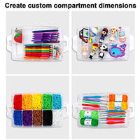 Contenedor de almacenamiento apilable de 7 capas, 70 compartimentos ajustables (blanco), contenedor de almacenamiento apilable, perfecto para juguetes de niños, manualidades de arte, joyas, suministros, minicaja y pegatina de carta incluida - Arteztik
