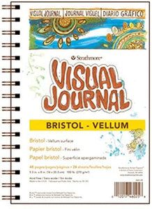 Strathmore 300 Series Bristol visual diario, 5.5"x8" Vellum, Bound de alambre, 24 hojas - Arteztik