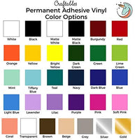 Craftables Hojas de vinilo adhesivo permanente de 12 x 12 pulgadas - Arteztik
