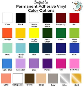 Craftables Hojas de vinilo adhesivo permanente de 12 x 12 pulgadas - Arteztik