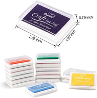 Almohadillas de tinta para dedos, lavables, para manualidades, sellos de goma, papel, álbumes de recortes, tela de madera, el mejor regalo para niños (16 colores) - Arteztik
