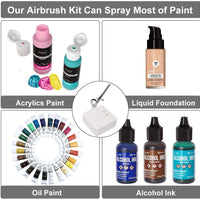 Kit de aerógrafo DKIEI recargable de una sola acción modelo de aerógrafo kit mini compresor de aire de pulverización, juego de bolígrafo para maquillaje, galletas, tartas, arte pintura de uñas, tatuaje, pintura facial, modelo para colorear - Arteztik