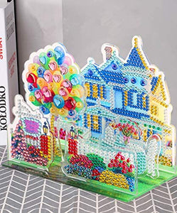 CooCu - Kit de pintura de diamante 3D para niños, pintura de perforación completa, decoración para decoración del hogar, regalos, rompecabezas en miniatura para casa de muñecas como regalo (colorido jardín de globos) - Arteztik