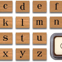 Cavallini sellos de goma alfabeto minúsculas), varios colores con almohadilla de tinta - Arteztik