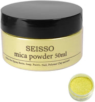 SEISSO Lake Blue Mica Powder, 50g/1.8oz Bottled Powder Pigments Colorful Natural Epoxy Resin Dye for Slime, Candle Soap Making, Bath Bomb Dyes, Cosmetic, DIY Crafts, Nail Arts - Arteztik

