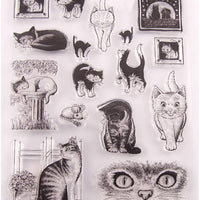 Furry Cats Meow Pet - Sello de goma transparente para álbum de recortes, álbum de fotos y tarjetas decorativas - Arteztik