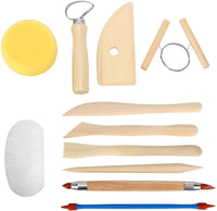 Blisstime Juego de 30 herramientas para esculpir arcilla. Juego de herramientas con mango de madera, para tallar, para alfarería. - Arteztik
