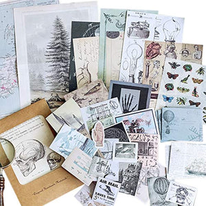Stosts Vintage Scrapbooking DIY Stickers Pack, Decorative Antique Retro Collection, Diary Journal Embellishment Supplies, Washi Paper Sticker for Art Craft Notebook Album Invitations Gift Packing - Arteztik