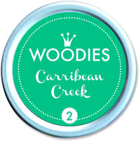 Woodies - Sello de gran calidad con almohadilla de tinta Carribean Creek, sello de goma de madera y almohadilla de tinta para manualidades y tarjetas. - Arteztik
