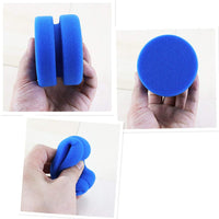 MotBach - Esponja de pintura azul de doble cara para pintura circular, esponjas de acuarela para pintura, manualidades artísticas, 2 unidades - Arteztik