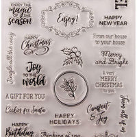 Sellos de goma para manualidades con texto en inglés «Happy New Year» y texto en inglés «Happy New Year» - Arteztik