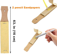 EuTengHao - Juego de 22 piezas de sacudidas y tortilliones con 2 sacapuntas de papel de lija, 1 herramienta de extensión de lápiz y 1 goma de borrar para dibujo de estudiantes - Arteztik
