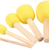 Yoogeer - Juego de 30 esponjas redondas para pintura, espuma, pincel, herramienta de pintura, 5 tamaños, 6 lotes - Arteztik