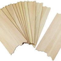 Newbested - Paquete de 24 placas de madera sin terminar, rectangulares con bordes jagged para manualidades, bricolaje, rústico, decorativo, placa de puerta (8.86 x 3.94 x 0.1 pulgadas) - Arteztik