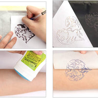 GSHLLO - 10 plantillas de papel de transferencia de tatuajes de 4 capas, papel de calco, accesorios para suministros de tatuajes - Arteztik