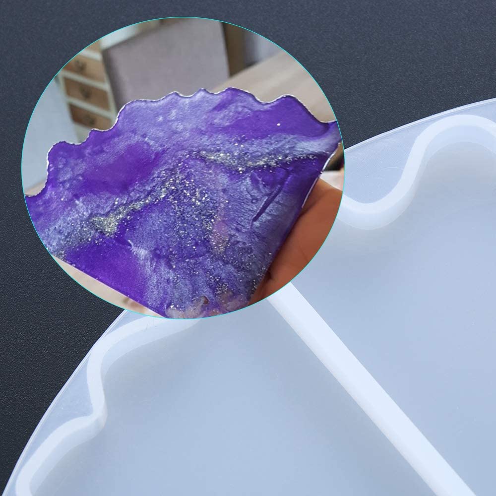 Moldes de resina epoxi para hacer rebanadas de ágata sintética, proyectos  de manualidades, posavasos, soporte para velas, decoración del hogar –  Nuevas Compras