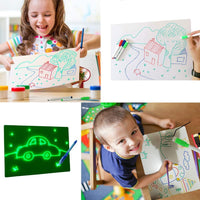 Lorvain - Tabla de dibujo 2 en 1 para niños, pizarra luminiscente que brilla en la oscuridad con luz para desarrollar juguetes educativos, regalos para niños y niñas - Arteztik
