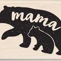 Inkadinkado - Sello de goma para tarjetas del día de la madre y álbumes de recortes, diseño de oso y oso de bebé, 1 unidad, 3.5 in de largo x 2.2 in de ancho - Arteztik