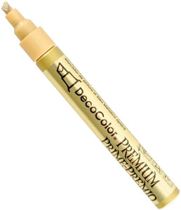 Uchida of America 350-CGLD DecoColor Premium - Bolígrafo de punta biselada (3 unidades), color dorado - Arteztik