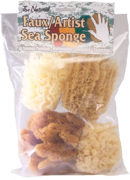 El Mixed 4-Pack sintética Artista Natural Mar Esponja, 4-Inch - Arteztik