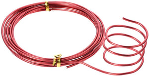 Uxcell Alambre de aluminio de 0.098 in de diámetro, alambre de metal flexible rojo para manualidades - Arteztik