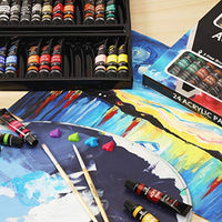 WINSONS juego de pintura acrílica, no tóxico, 24 colores (24 x 0.4 fl oz), pigmentos ideales para principiantes, pintores, niños, estudiantes, escuela y aula - Arteztik
