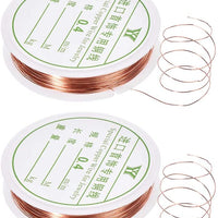 Uxcell - Alambre de cobre para manualidades (calibre 27, 0.016 in, diámetro de 0.016 in), color rojo - Arteztik