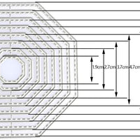 WOWOSS 32 Piezas Troquelado Plantilla Moldes de Metal Plantilla 4 Formas Diferentes Herramientas de repujado para Scrapbook, Album, Papel DIY Artesanía y Creación de Tarjetas - Arteztik