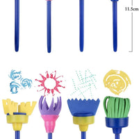 Easylife 59 herramientas de pintura para niños, incluye pinceles, plantillas de pintura, soportes de lavado de bolígrafos, moldes de impresión, juguetes pintados y paletas, pintura divertida y aprendizaje temprano para niños - Arteztik