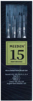 Meeden - Juego de 15 pinceles de pintura para detalles en miniatura profesional para acrílico, acuarela, aceite, modelos, juegos de avión, pintura de uñas - Arteztik
