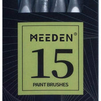 Meeden - Juego de 15 pinceles de pintura para detalles en miniatura profesional para acrílico, acuarela, aceite, modelos, juegos de avión, pintura de uñas - Arteztik