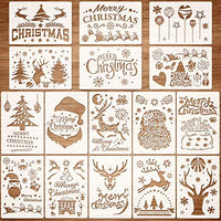 Plantillas de pintura huecas de Navidad Onlyoung – 16 plantillas reutilizables de plástico para dibujar pintura en aerosol, incluyendo árbol de Navidad, Papá Noel y reno (7 x 10.25 pulgadas) - Arteztik
