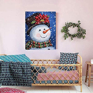 SUNKOO - Kit de pintura de diamante de Navidad para adultos, pintura de perforación completa con diamantes de imitación, decoración de pared para el hogar, feliz año nuevo, 12.0 x 16.0 in - Arteztik