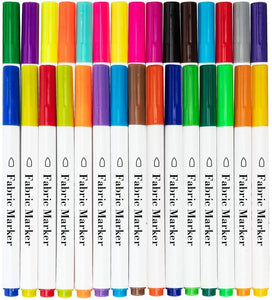 Bolígrafos para tela pack de 20 rotuladores textiles para ropa, bolsos,  camisetas, sombreros, 2 juegos de colores con doble punta -  México