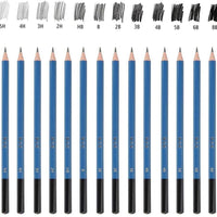 KONIBN 36pcs Drawing and Sketching Pencil Set Professional Drawing Kit in Zipper Carry Case, Sketch Pencils Set Includes Graphite Charcoal Sticks Tool Sketch book, Art Supplies for Adults Kids - Arteztik