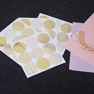PH PandaHall 50 hojas círculos, pegatinas de pegatinas para cuadros de paster, pegatinas decorativas para caja de regalo, decoración de álbumes de recortes, decoración (450 piezas en total) - Arteztik