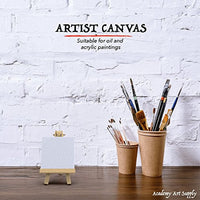 Lienzo de 3.0 x 3.0 in para pintar con caballete y suministros de arte Academy (12 unidades) - Arteztik
