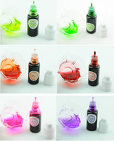 12 colores epoxi UV resina colorante colorante líquido epoxi resina pigmento, 0.3 fl oz cada uno, translúcido - Arteztik
