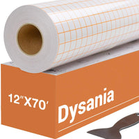 Cinta de transferencia para vinilo, 12 pulgadas x 70 pies, con rejilla de alineación naranja para vinilo adhesivo, cinta de transferencia de vinilo para Silhouette Cameo, Cricut para calcomanías, signos, ventanas y pegatinas - Arteztik