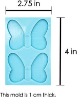 Molde de silicona para decoración de pajita con lazo de mariposa (2 piezas) para resina epoxi - Arteztik
